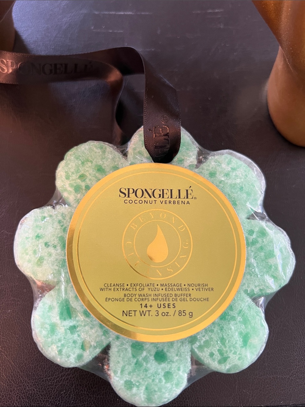 SPONGELLE Coconut Verbena Body Wash Infused Buffer - Green